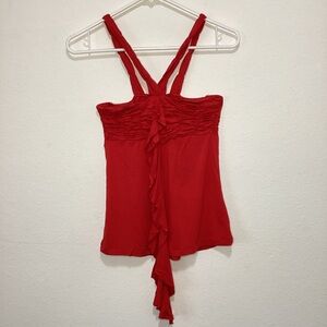 Elegant Red Sleeveless Top